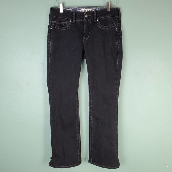 Ariat Jeans Ariat Real Womens Mid Rise Black Boot Cut Jeans Size 3 Poshmark